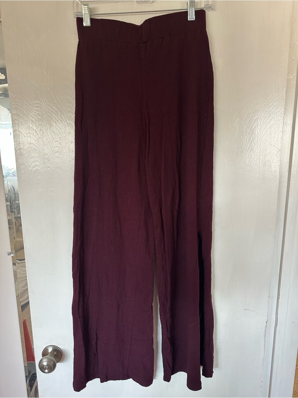 Urban Outfitters Wide-Leg Pants in Burgundy